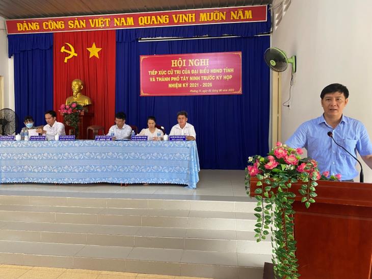 Bí thư Tỉnh ủy tiếp xúc cử tri Phường IV thành phố Tây Ninh